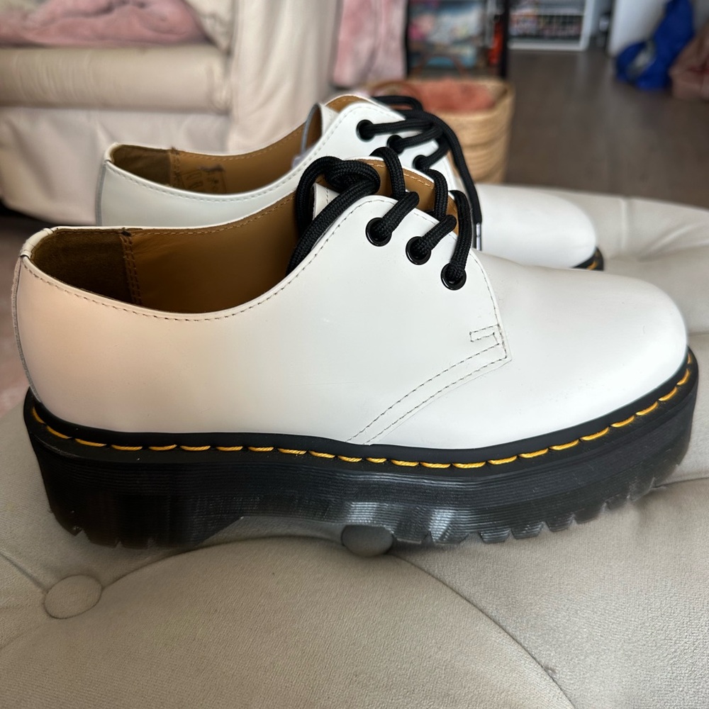 Dr. Martens White Leather Shoes
